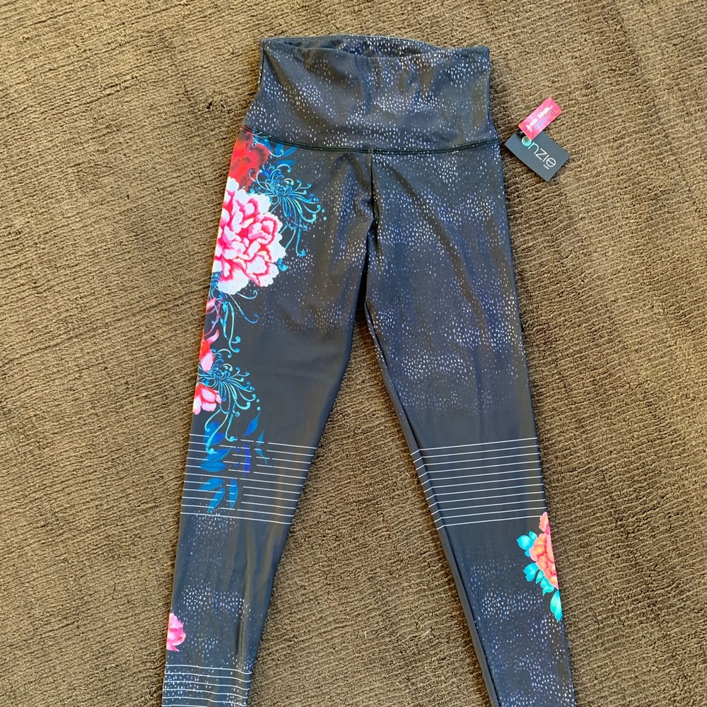 Onzie High-waisted graphic floral Yoga Pants